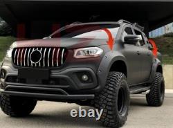 For Mercedes X-class Wide Body Wheel Arches Fender Flares Kit Gloss Black 2017