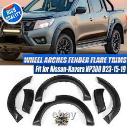 For Nissan Navara D23 Np300 14-20 Matte Black Wide Wheel Arches Fender Flare Kit