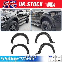 For Ranger T7 2016-2018 6pcs Wide Body Wheel Arches Gloss Black Fender Flares UK