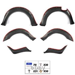 For Ranger T7 2016-2018 6pcs Wide Body Wheel Arches Gloss Black Fender Flares UK