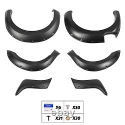 For Ranger T7 2016-2018 6pcs Wide Body Wheel Arches Gloss Black Fender Flares UK