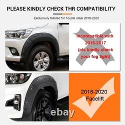 For Toyota Hilux 2018-2020 Invincible X Wide Wheel Arches Body Kit Matte Black