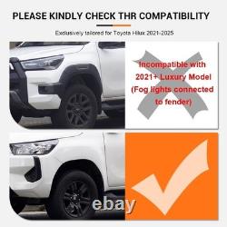 For Toyota Hilux MK9 2021-2025 Black Wide Wheel Arches Fender Flares Body Kit