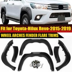 For Toyota Hilux Revo 15-19 Black Wide Wheel Arches Fender Flares Body Kits