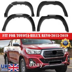For Toyota Hilux Revo 15-19 Black Wide Wheel Arches Fender Flares Body Kits