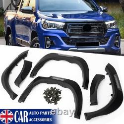 For Toyota Hilux Revo 2015-2019 Wide Wheel Arches Fender Flares Black Body Kit