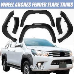 For Toyota Hilux Revo 2015-2019 Wide Wheel Arches Fender Flares Black Body Kit