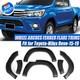 For Toyota Hilux Revo Wide Wheel Arches Fender Flares Kit Matte Black 2015-2019