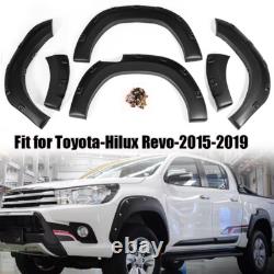For Toyota Hilux Revo Wide Wheel Arches Fender Flares Kit Matte Black 2015-2019