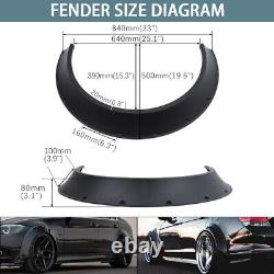 For Toyota Prius Yaris 4Pcs Fender Flares Extra Wide Body Wheel Arches Eyebrows