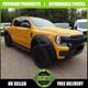 Ford Ranger 2023+ Wide Body Wheel Arches Fender Flares Kit Riveted Style T9