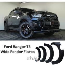 Ford Ranger T8 Wide Fender Flares Matt Black Raptor Wheel Arches 2018-2021