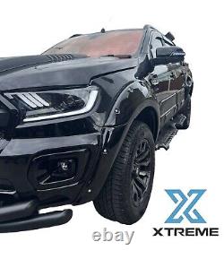 GLOSS BLACK Extra Wide 9 Wheel Arch Kit For Ford Ranger T7 T8 2015 2022