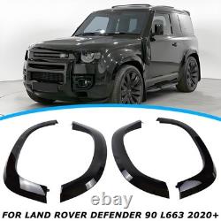 Gloss Black Arch Trims Wide Fenders For 2020 Land Rover Defender 90 L663 Body