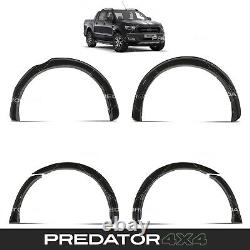 Gloss Black Slim Wide Arches Fender Flares For Ford Ranger T7 Wildtrak 15-18