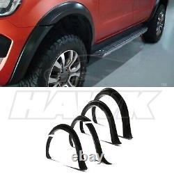 Gloss Black Wheel Arch Wide Body Kit Fender Flares For Ford Ranger T7 2015-2019