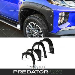 Gloss Black Wide Arches Fender Flares For Mitsubishi L200 Triton Facelift 19-23