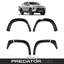 Gloss Black Wide Arches Fender Flares For Mitsubishi L200 Triton Facelift 19-23