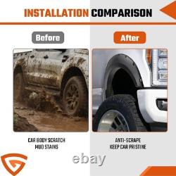 Gloss Black Wide Wheel Arches Fender Flares For Ford Ranger T7 2015-2018