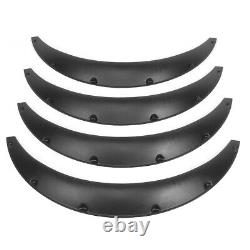 Hot 4pcs 90mm 3.5in Flexible Fender Flares Wide Wheel Brow Arches Splatter Guard