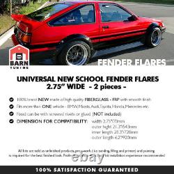 JDM Fender Flares Universal NEW School Wheel arch SET 2.7 wide 70MM