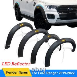 LED Light Wide Wheel Arches Fender Flares Body Kit for Ford Ranger 2019-2022 T8