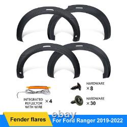 LED Light Wide Wheel Arches Fender Flares Body Kit for Ford Ranger 2019-2022 T8