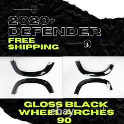 Land Rover Defender 90 Wide Arch Wheel Kit Gloss Black Fender Trim Kit 2021 +