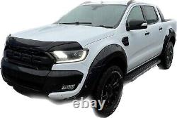 Matt BLACK Ford Ranger WHEEL-ARCHES x4 T7 T8 T9 2016- 2023 Extra Wide XL