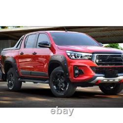 Matte Black 15-19 For Toyota Hilux Revo Wide Wheel Arches Fender Flares Body Kit