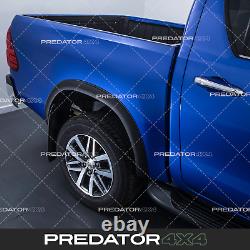 Matte Black Fender Flares Wide Wheel Arches For Toyota Hilux Revo Mk8 15-20