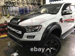 Matte Black Raptor Look Wide Fender Arches Arch For Ford Ranger T7 2015 2018