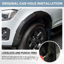 Matte Black Wheel Arches Wide Body Flares Kit For Isuzu D-max 2024-2026 Pickup