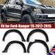 Matte Black Wide Wheel Arches Fender Flares Bodykit For Ford Ranger T6 2012-15