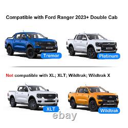 Matte Black Wide Wheel Arches Fender Flares Kit For Ford Ranger 2023+ Double Cab