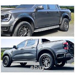 Matte Black Wide Wheel Arches Fender Flares Kit For Ford Ranger 2023+ Double Cab