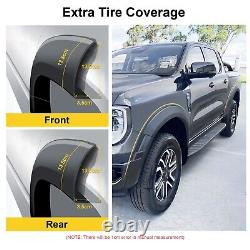 Matte Black Wide Wheel Arches Fender Flares Kit For Ford Ranger 2023+ Double Cab