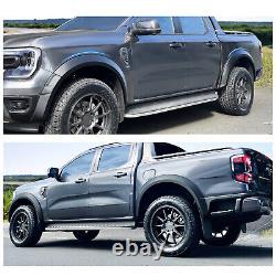 Matte Black Wide Wheel Arches Fender Flares Kit For Ford Ranger 2023+ Double Cab