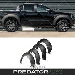 Matte Black Wide Wheel Arches Fender Flares Kit For Ford Ranger T9 Tremor 2023+