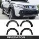 Matte Black Wide Wheel Arches Fender Flares Set For Mitsubishi L200 Triton 15-18