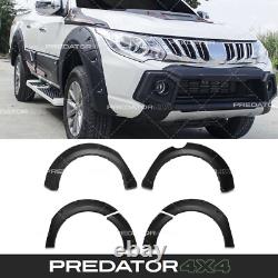 Matte Black Wide Wheel Arches Fender Flares Set For Mitsubishi L200 Triton 15-18