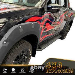 Matte Black Wide Wheel Arches Kit for Nissan Navara NP300 D23 2015-2020 AD BLUE