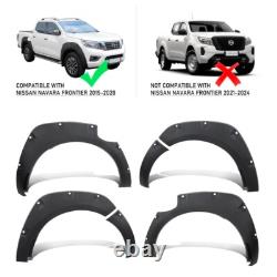 Matte Black Wide Wheel Arches Kit for Nissan Navara NP300 D23 2015-2020 AD BLUE