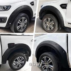 Matte Black Wide Wheel Arches With Sensor Holes For Ford Ranger T8 2018-2021