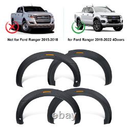 Matte Black for Ford Ford Ranger 2015-2022 Wildtrak Raptor Wide Wheel Arches Kit