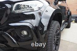 Mercedes X Class Fender Flares Extra Wide Wheel Arch Extensions GLOSS BLACK. X