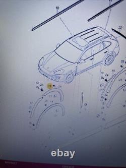 Porsche Cayenne Front Wing Wide Wheel Arch Extension Trim, 2011 2018 New