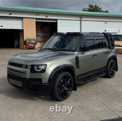 Premium OEM Style Land Rover Defender 110 L663 Wide Wheel Arch Kit Gloss Black