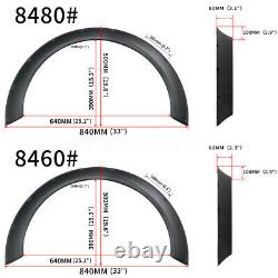 Universal 4pcs 60mm+80mm Fender Flares Body Kit Over Wide Body Wheel Arches
