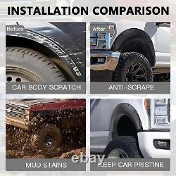 Universal 4x Flexible Car Fender Flares Wheel Arches Extra Wide Body Extension